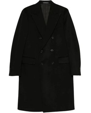 Caruso Double-Breasted Coats - Negro