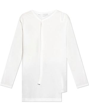 Yohji Yamamoto Long Sleeve Tops - White