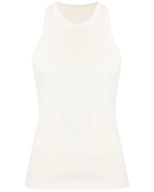 Low Classic Klassieke Rib Mouwloze Top - Wit