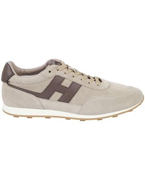 Hogan Schoenen ,Bruin ,Leer H699 Sneakers - Grijs
