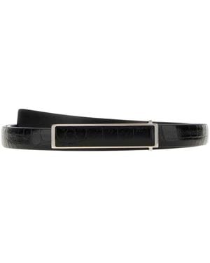 Tom Ford Omkeerbare Leren Riem - Zwart