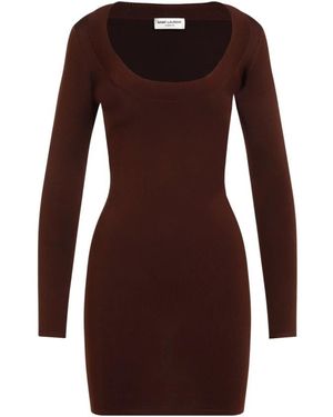 Saint Laurent Short Dresses - Brown