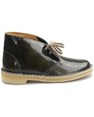 Clarks Desert boot in pelle metallica stivaletto donna - Nero