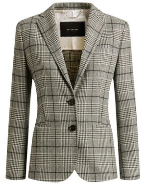 Kiton Jassen ,Grijs ,Kasjmier Kasjmier Prins Van Wales Blazer