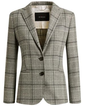 Kiton Jassen ,Grijs ,Kasjmier Kasjmier Prins Van Wales Blazer