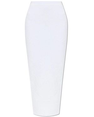 Balmain Rokken ,Wit ,Leer Midi Pencilrok