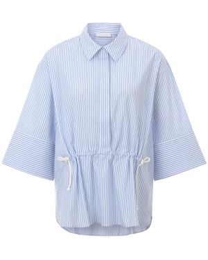 Rich & Royal Gestreifte Bluse Mit Stilvollen Details - Blau