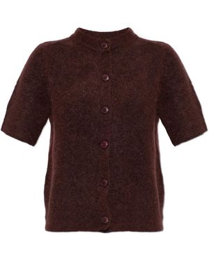 Samsøe & Samsøe Truien & Vesten ,Rood ,Wol Sanoura Cardigan - Bruin