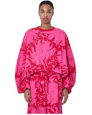 Dries Van Noten Hoodies & Sweatvesten ,Roze ,Sweatshirts & Hoodies