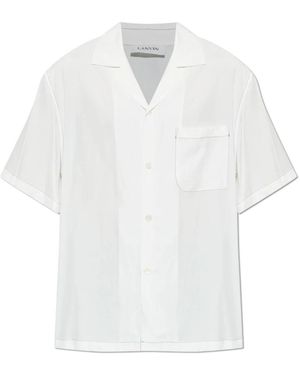 Lanvin Shirt Met Moeder En Dochter Print Op De Rug - Wit