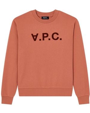 A.P.C. Hoodies & Sweatvesten ,Bruin ,Katoen Standard Grand Vpc Sweatshirt - Roze