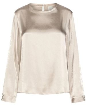 Marella Overhemden ,Satijn Gettone Satijnen Blouse - Naturel