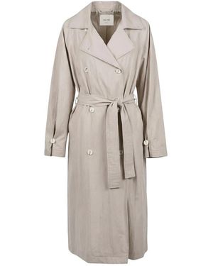Alysi Jassen ,Katoen Lange Katoenen Trenchcoat - Naturel
