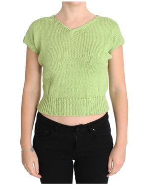 Pink Memories V-Neck Knitwear - Verde