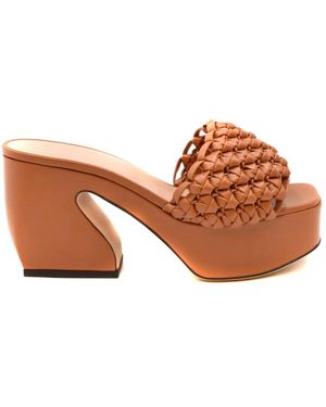 Sergio Rossi Heeled Mules - Brown