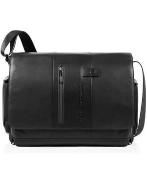 Piquadro Umhängetasche Für Laptops Und Ipads 10.5/9.7 Mit Tasche Für Connequ - Schwarz