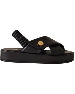 Borbonese Flat Sandals - Black