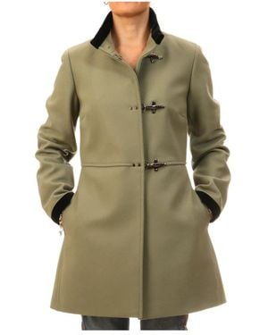 Fay Single-Breasted Coats - Green