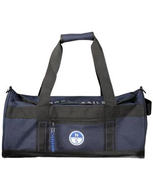 North Sails Logo Print Duffle Bag - Blau