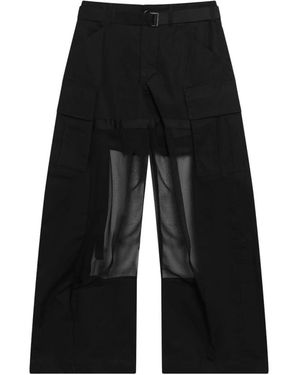 Sacai Wide Trousers - Negro