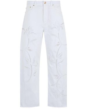 Alberta Ferretti Loose-Fit Jeans - White
