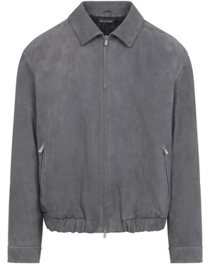 Brunello Cucinelli Country Suede Bovenkleding Jas - Grijs