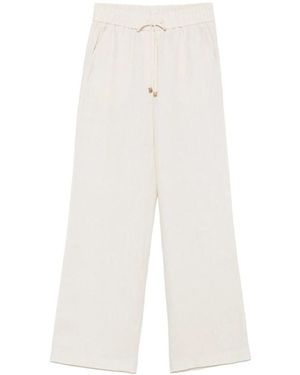 Le Tricot Perugia Straight Trousers - Blanco
