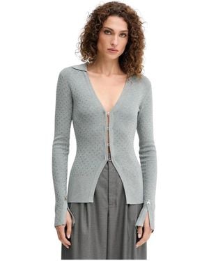 Patrizia Pepe V-Hals Cardigan - Grijs