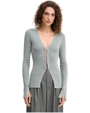 Patrizia Pepe V-Ausschnitt Cardigan - Grau