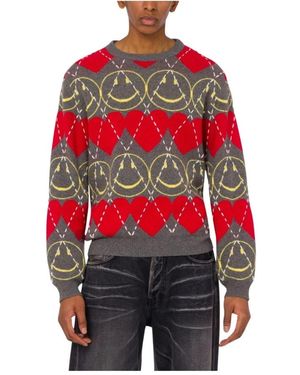 Moschino Round-Neck Knitwear - Red