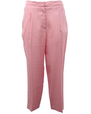 Michael Kors Pantalón pesquero de lino y viscosa - Rosa