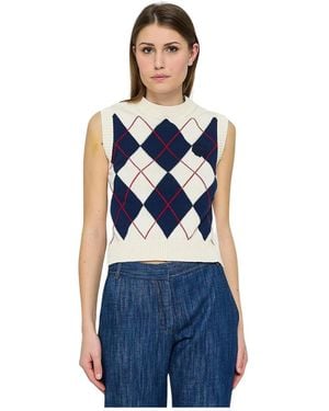 Ermanno Scervino Round-Neck Knitwear - Blue