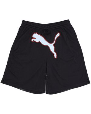 PUMA Fitness ,Zwart ,Polyester Mesh Basketball Shorts Dua Lipa Zwart - Blauw