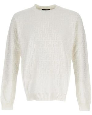 Fendi Round-Neck Knitwear - White