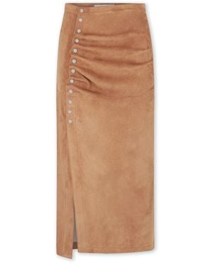 Rabanne Leather Skirts - Brown