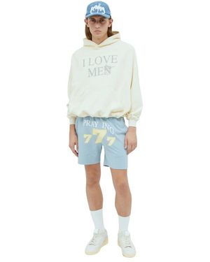 PRAYING Korte Broeken ,Blauw ,Katoen 777 Track Shorts