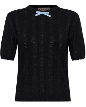 Marni Round-Neck Knitwear - Black