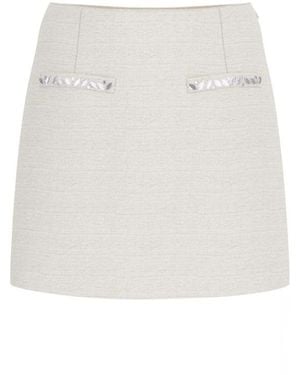 Guess Eco Clotilde Tweed Rok - Wit