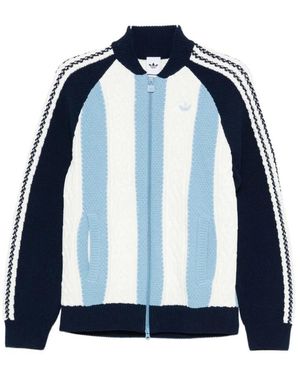 adidas Truien & Vesten ,Veelkleurig ,Archive Cutline Knit Track Top - Blauw