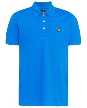 Lyle & Scott Tops ,Blauw ,Katoen Polo Shirt Van Biologisch Katoen