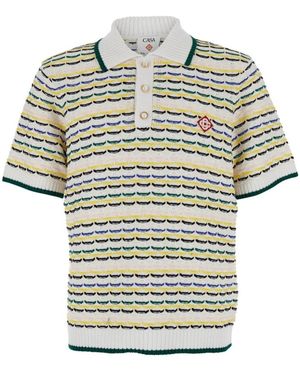 CASABLANCA Polo Shirts - Blue