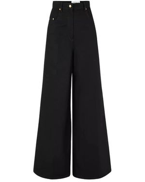 Nina Ricci Wide Jeans - Negro
