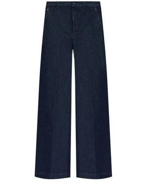 Moncler Wide Jeans - Azul