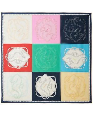 Jacquemus Le Grand Foulard Hippocampe - Blau