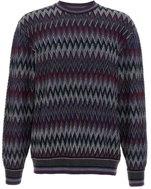 Missoni Zigzag Wollen Trui - Blauw