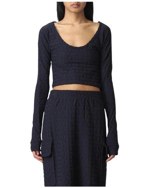Sunnei Long Sleeve Tops - Black