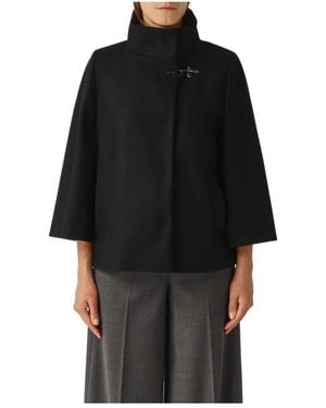 Fay Cappa Coat - Schwarz