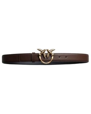 Pinko Accessoires ,Bruin ,Leer Love Berry H3 Belt