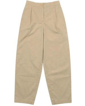 Patrizia Pepe Straight Trousers - Natural