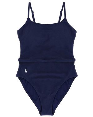 Polo Ralph Lauren Badmode ,Blauw ,Polyester Kennedy One-Piece Badpak